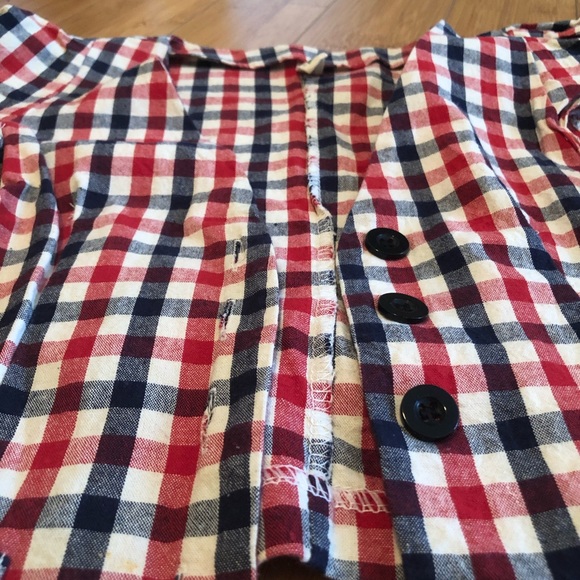 Plaid bottom tie crop top - Picture 2 of 5